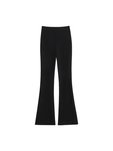 Pocket Tapered Flare Pants for Women - Autumn Micro Flare Black Pants - High-Waisted Slimming & Fitted