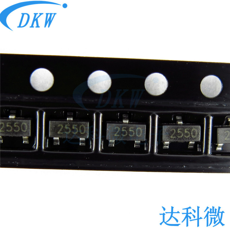 STR2550 丝印：2550 SOT-23贴片 高压切换PNP功率晶体管 ST/意法