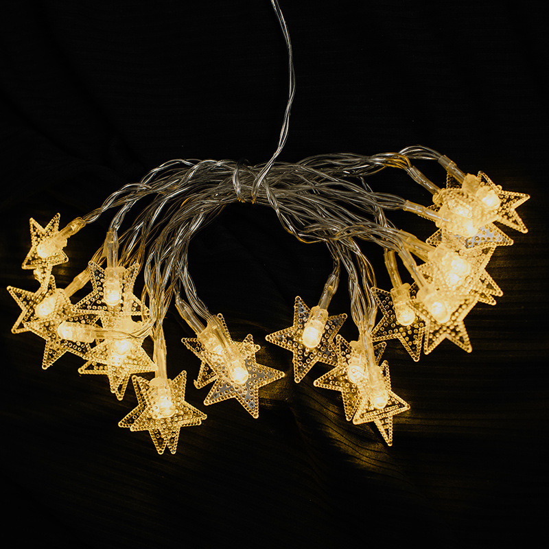 Lámpara de estrella de cinco puntas de batería de 3 metros