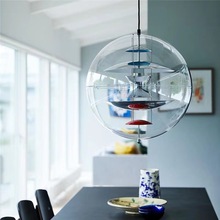丹麦经典设计透明球形餐桌吊灯北欧简约餐厅岛台吧台装饰星球吊灯