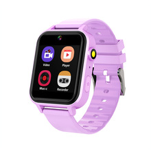 1.54寸紫色跨境儿童游戏手表 多种语音生活防水儿童礼品游戏手表