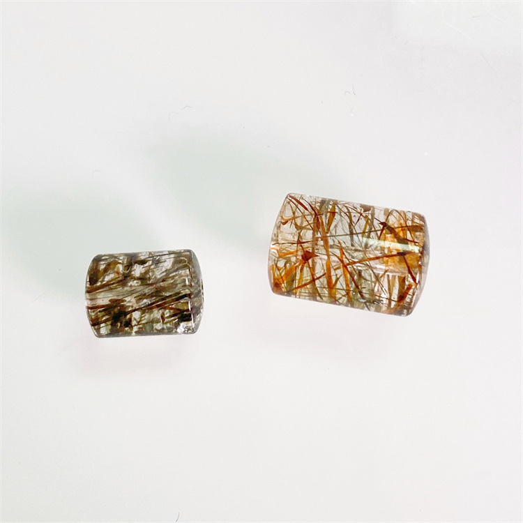 7a天然黑金超七圆柱桶珠水晶散珠配件串饰手工diy饰品配件编手链|undefined