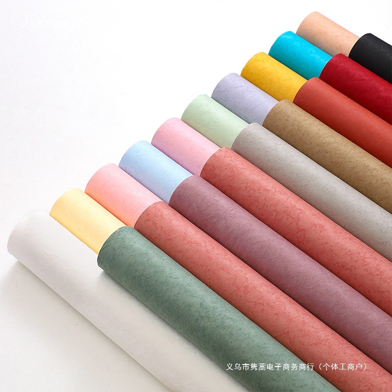 草木染手工纸卷状花束包装纸鲜花东巴纸礼品包装材料花艺包花纸