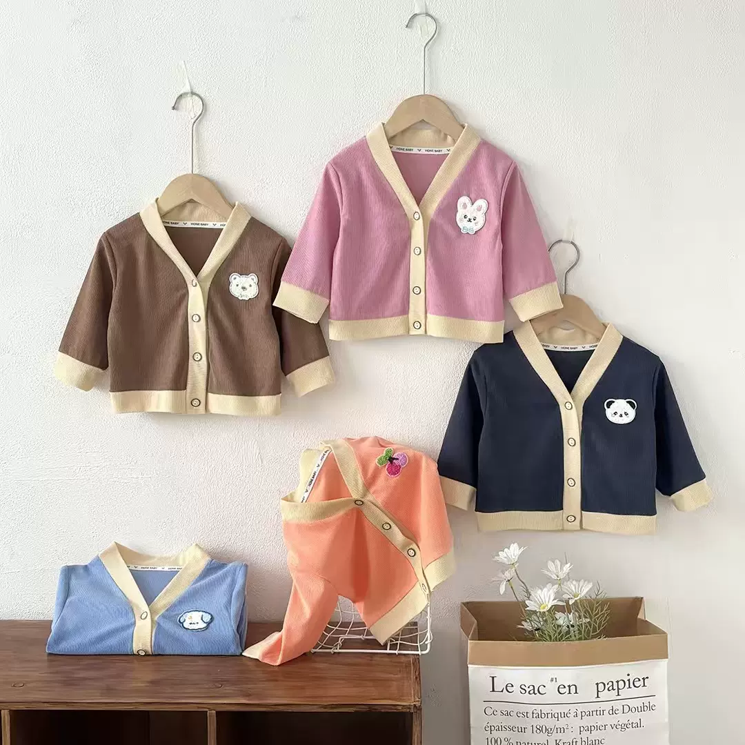 新款儿童外套男女宝宝韩版打底衫开衫婴儿时尚针织衫上衣秋冬外套