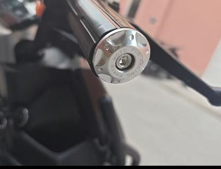 Motorcycle handlebar end cap modification accessories, aluminum alloy scooter electric vehicle handlebar plug decorative handle plug