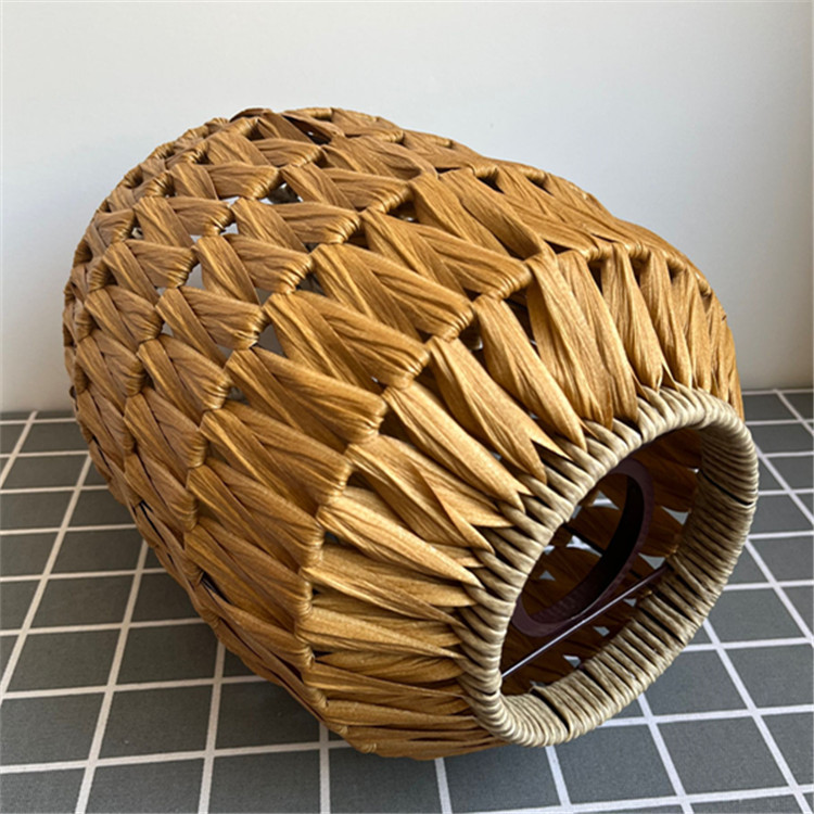 Pantalla tejida a mano de ratán vintage restaurante chino restaurante sala de estar dormitorio estudio bar ratán cubierta de la lámpara