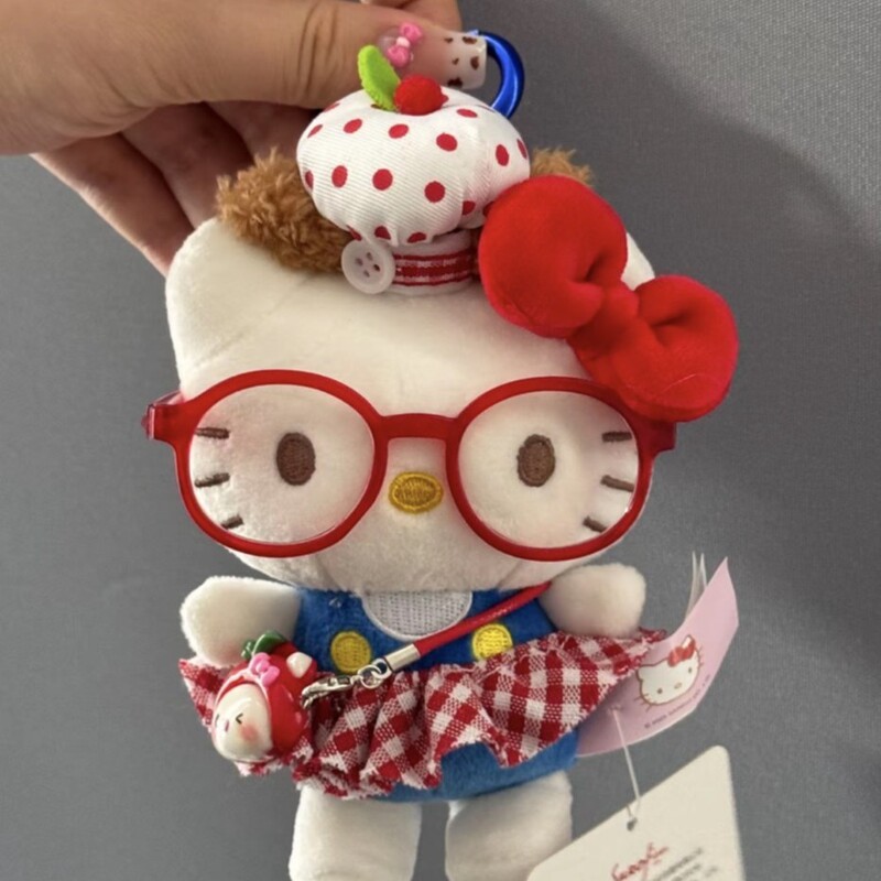 【正版】可爱HelloKitty巧克力棒甜心kt猫毛绒公仔包包挂件送女友|undefined