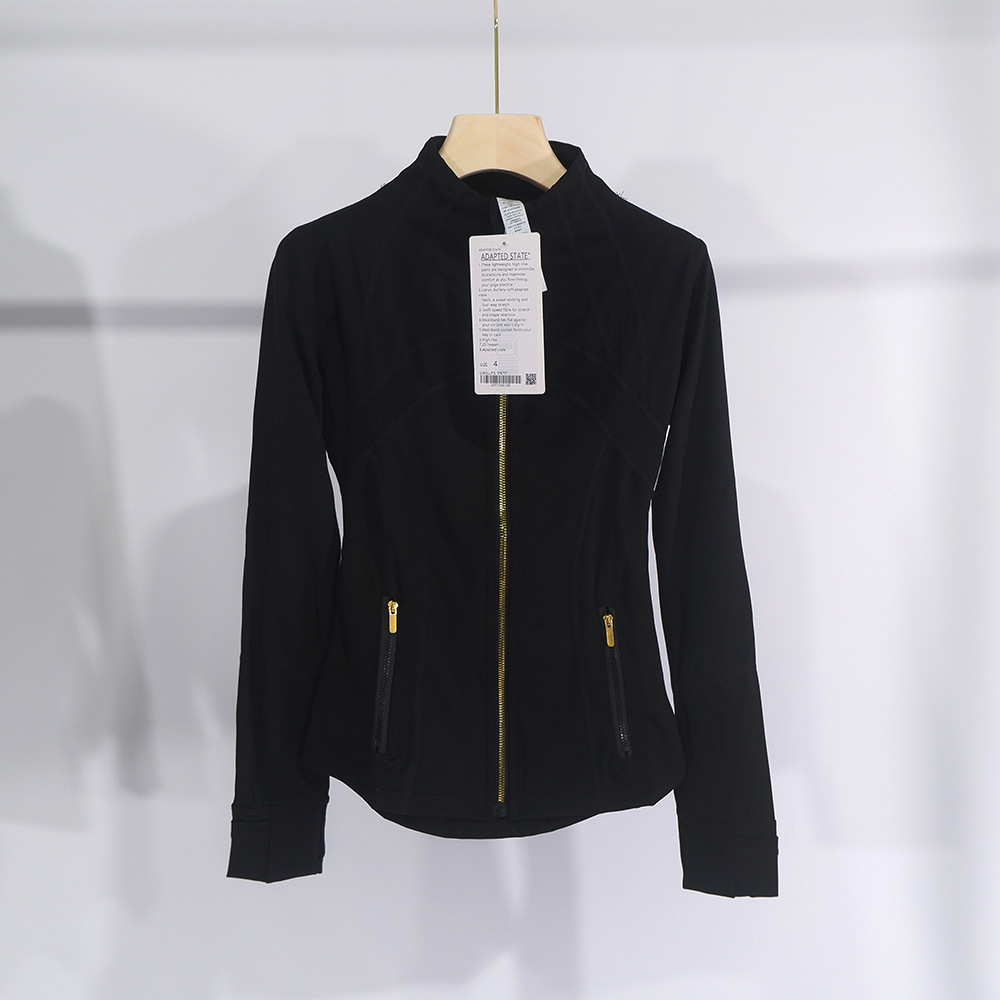 Primavera y verano chaqueta dorada con cremallera fitness Lulu nueva ropa de yoga chaqueta limitada deportes correr 2025 temperamento delgado image 12