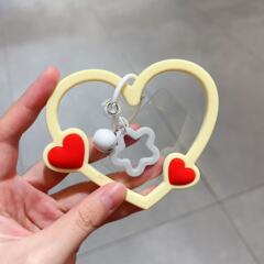 马卡龙爱心手环色适用手机壳钥匙扣挂件超软镂空设计包挂饰带包装