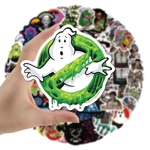 50-100 pieces of Cross-border American TV series Ghostbusters Doodle Sticker DIY Luggage Phone Personal Trendy Decal