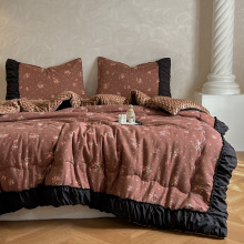 A类法式豆豆被赫本风加厚保暖冬被轻奢高级感春秋被子芯出口韩国