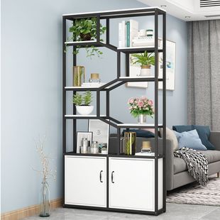 [Strong Load-bearing Ability] Iron Screen Office Partition Cabinet Living Room Locker Display Cabinet Door Entrance Cabinet