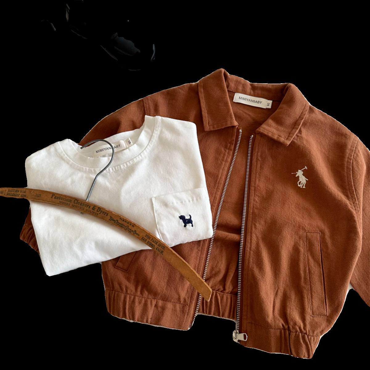[8112 people's collection] children's coat 2025 spring boys and girls Japanese tide embroidered lapel jacket baby