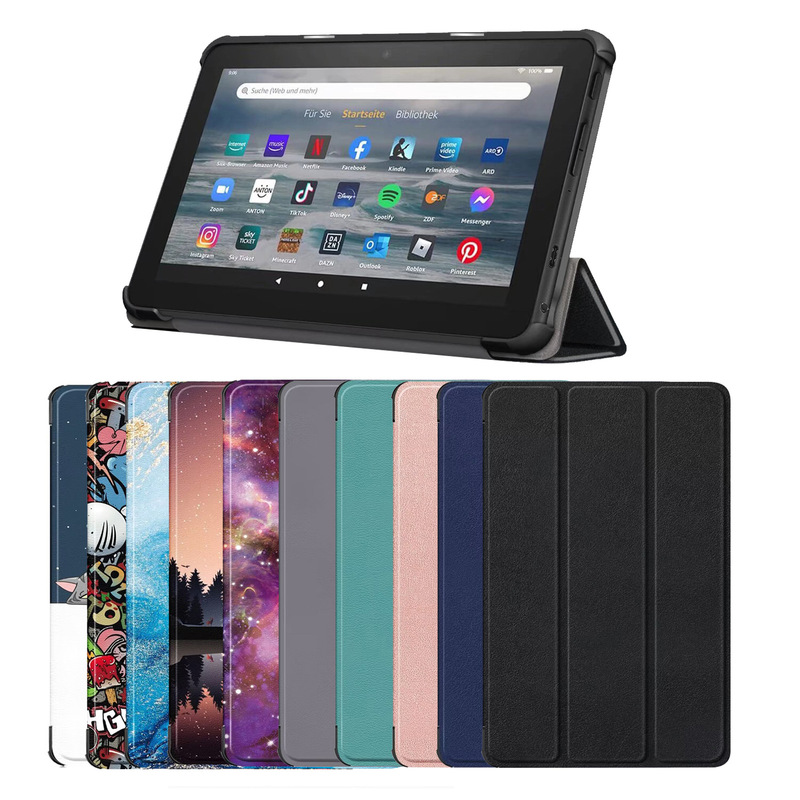 Suitable for Amazon Fire HD 8 Plus 8 inch flat panel protective leather case bracket 30% discount dormant Suitable for Amazon Fire HD 8 Plus 8 inch flat panel protective leather case bracket 30% discount dormant