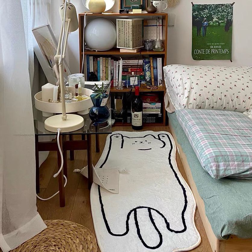可爱卡通异形猫咪卧室床边毯家用儿童房间防摔地毯吊篮椅防滑毯