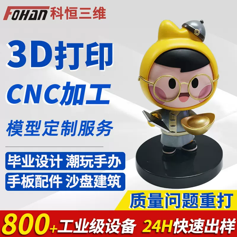 3D打印定制服务手板模型尼龙mjf金属SLS硅胶复模塑胶ABS代加工厂