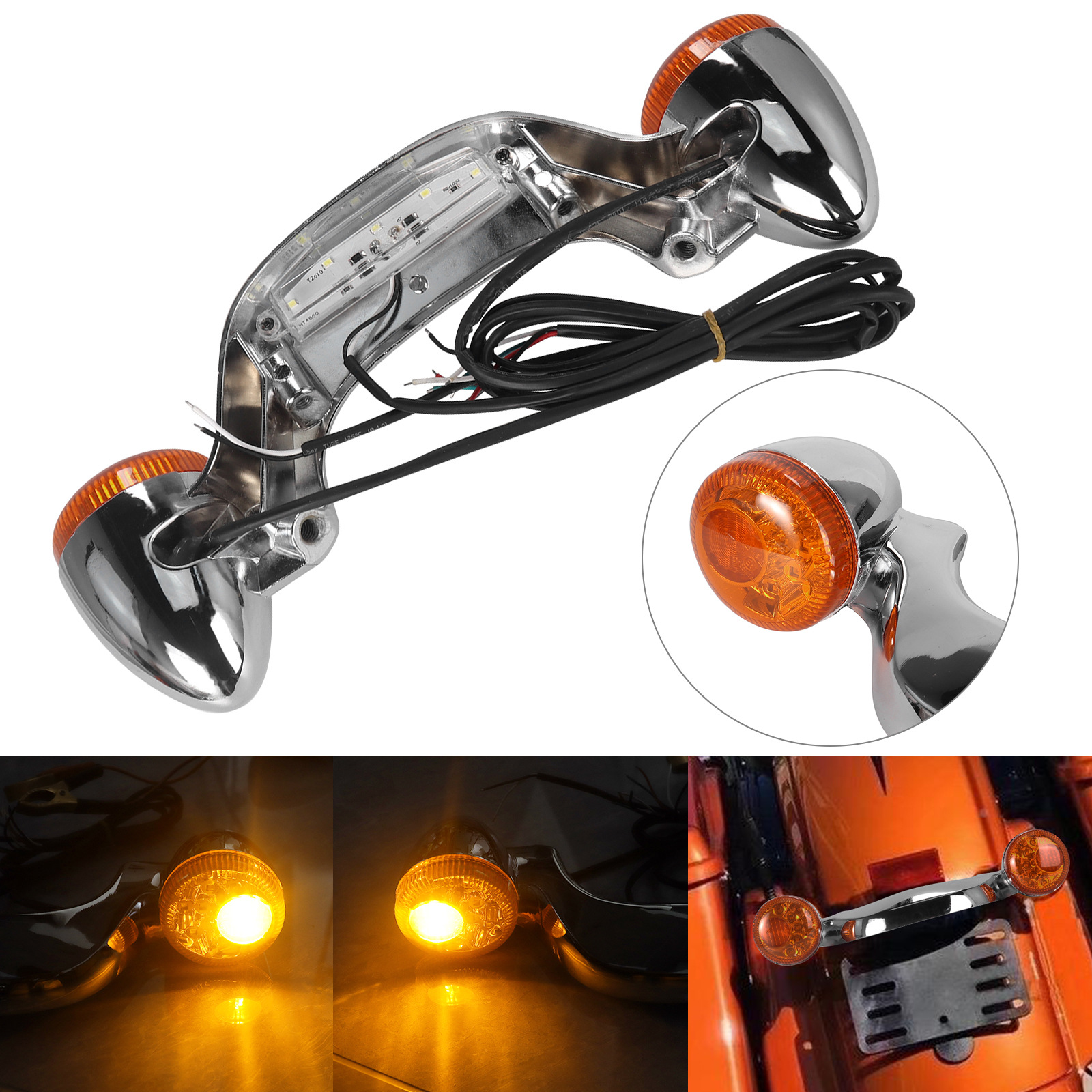 Harley Modified Tail Light Led Turn Signal Light for Harley Street Big Glide Brake Light with Bracket Tail Light