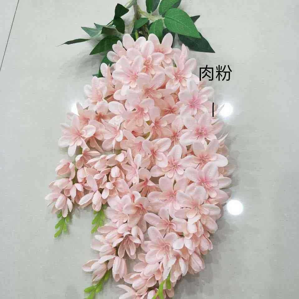 工厂现货仿真5叉泰国兰 吊兰花婚庆客厅阳台家居装饰花假苍兰壁挂