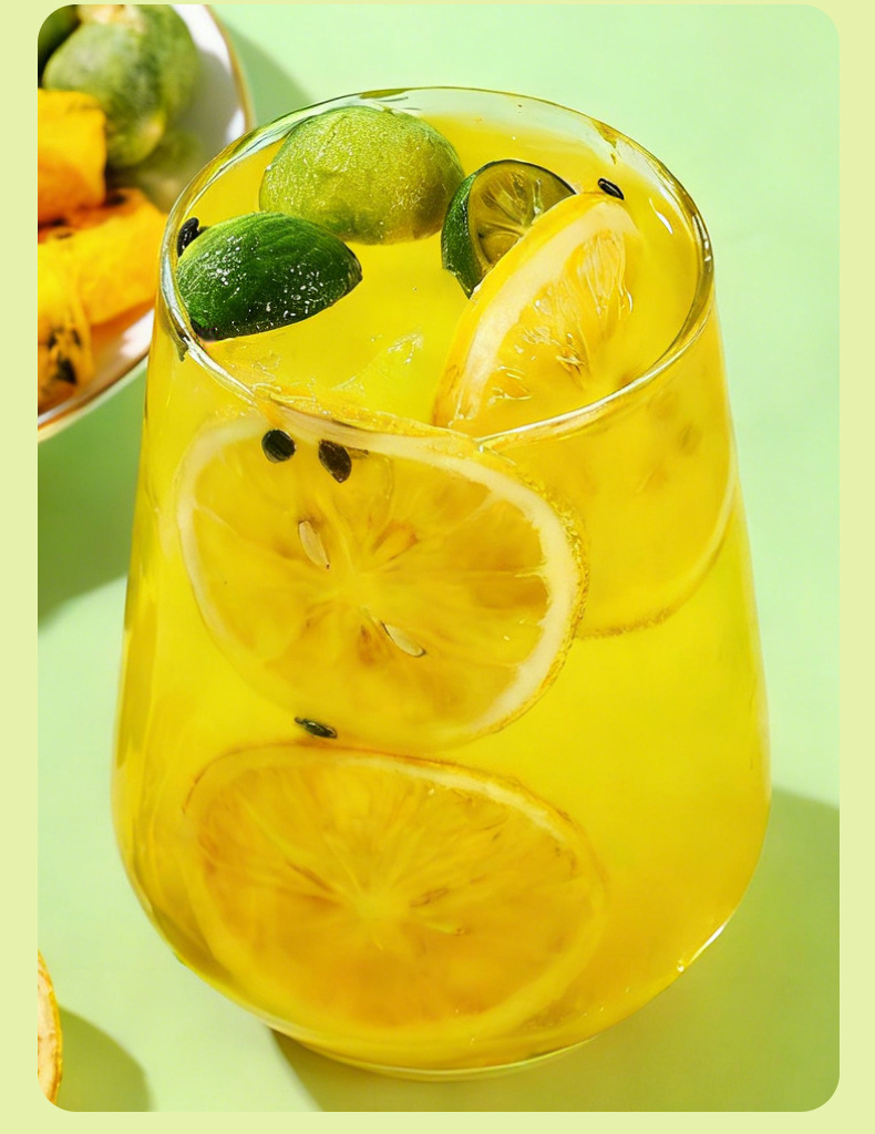 Freeze Dried Green Kumquat Lemon Passion Fruit Tea 60g Sugar Free Fruit Tea for Summer Brewing details