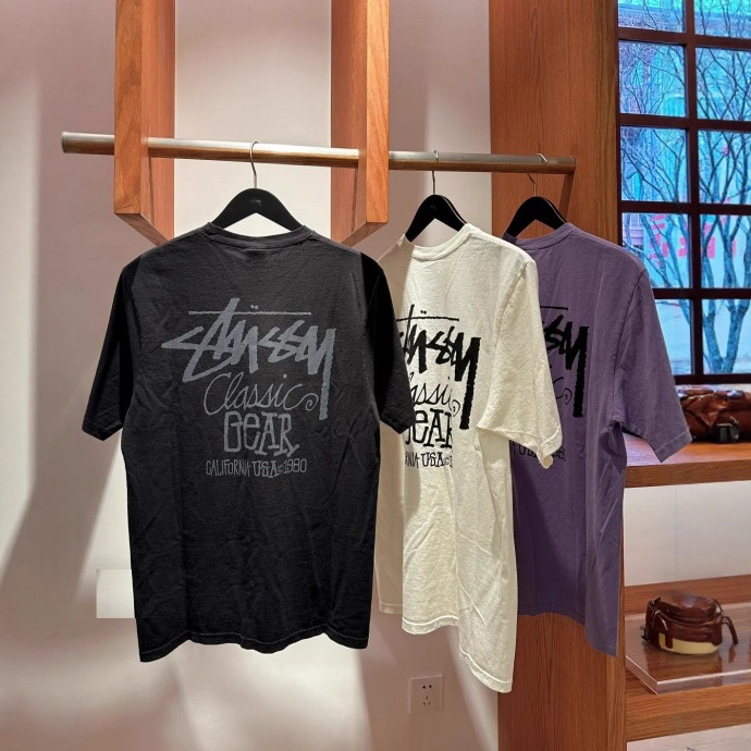 Trendy Brand Cross-Border 25 Summer New Letter Print Heavy High-Quality Short-Sleeve T-Shirt for Men and Women Couple Loose Stu West