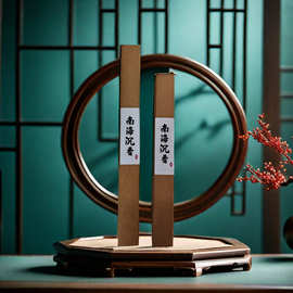 沉香线香牛皮纸抽屉盒书法文创新中式禅意礼盒可来图定空盒