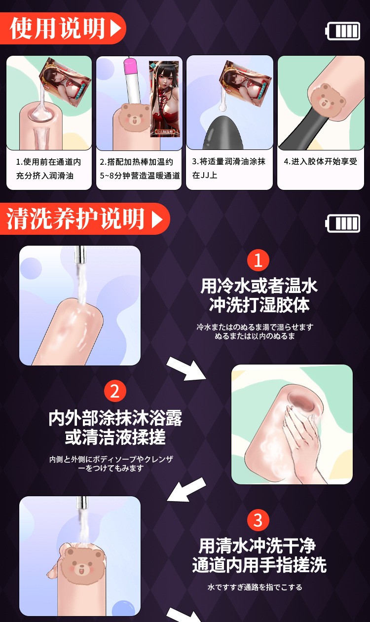 Special-Shaped Manual Masturbator in TPE with Realistic Texture, 509g or 619g — detail image 19
