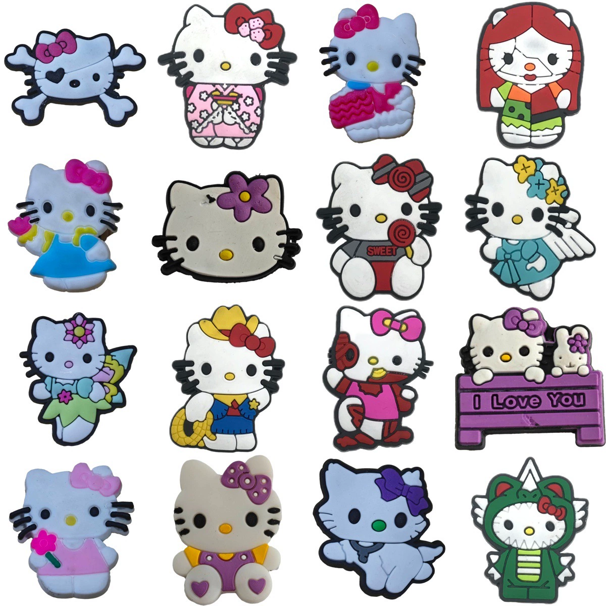 Hello Kitty, обувь, пряжка, мультяшный аксессуар, сумка, набор