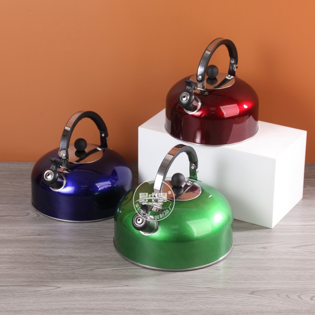 Hervidor de acero inoxidable con magnético 410 media plana olla inducción tetera 3L color hervidor multiusos