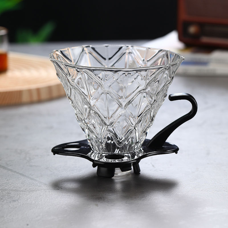 Cafetera de café de lavado a mano, taza de filtro de café, cafetera de goteo, filtro con calibración, taza de extracción fría, conjunto de cafetera compartida de vidrio estadounidense