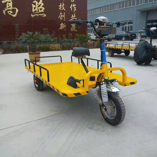 Electric Three-Wheeled Flatbed Vehicle for Hauling Goods, Loading Materials, Transporting Bricks, and Use in Farming and Moving Operations. Wholesale Available