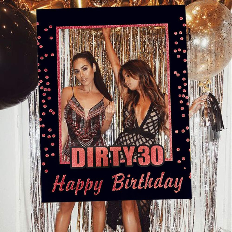 Cross-Border Dirty 30Th Birthday Happy Anniversary Photo Frame Rose Gold Sweet 18 Photo Props Paper Photo Frame
