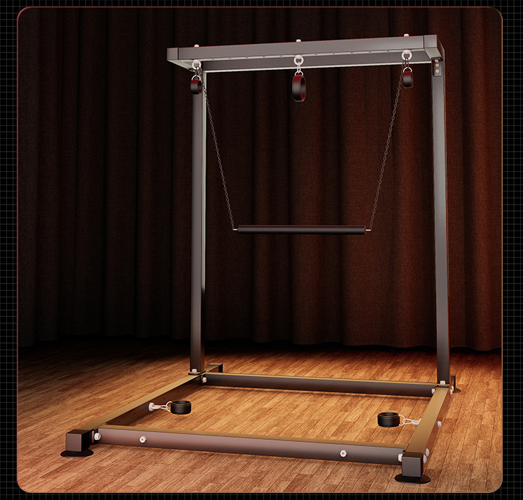 Jiuai SM Large Bondage Equipment for Couples, Black Iron and Alloy Restraint Frame — detail image 19