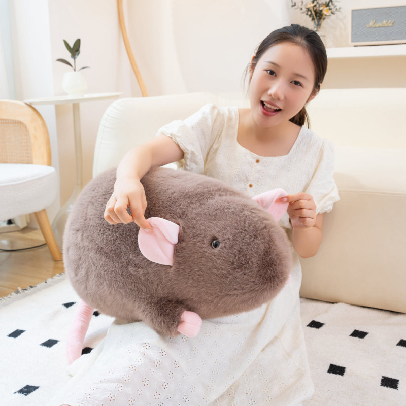 リトルレッドブックかわいい寝そべるラット枕ぬいぐるみマウス人形人形布人形ベッドサイドクッションギフト|undefined
