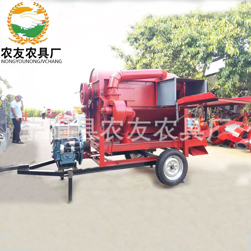 谷子打谷机三相电125型水稻大豆蚕豆脱粒机 稻麦脱粒机 打高粱机