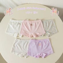 升级版精梳棉儿童内裤女童平角短裤抗菌宝宝可爱四角短裤学生短裤
