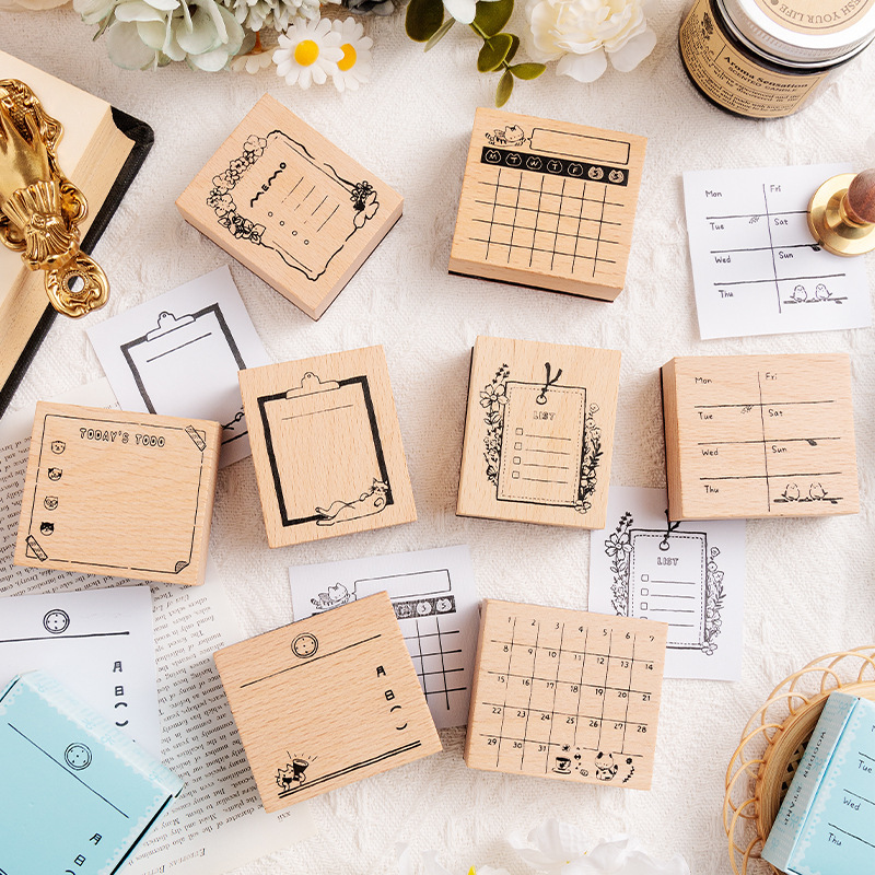 The schedule of the wooden seal of the schedule Monthly Monthly Plan…