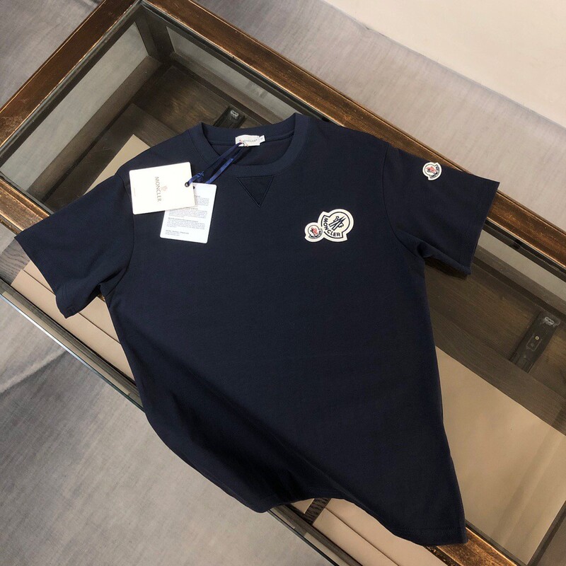 New Summer Original Label Moncler Short-Sleeve T-Shirt for Men, Pure Cotton Casual Embroidered Round-Neck Trendy Brand Men's T-Shirt Wholesale New Summer Original Label Moncler Short-Sleeve T-Shirt for Men, Pure Cotton Casual Embroidered Round-Neck Trendy Brand Men's T-Shirt Wholesale