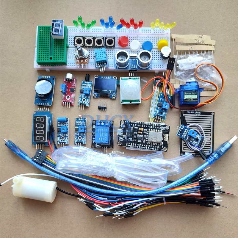 新款ES8266物联网 开发板CH340 传感器模块 水泵套装DIY学习套件