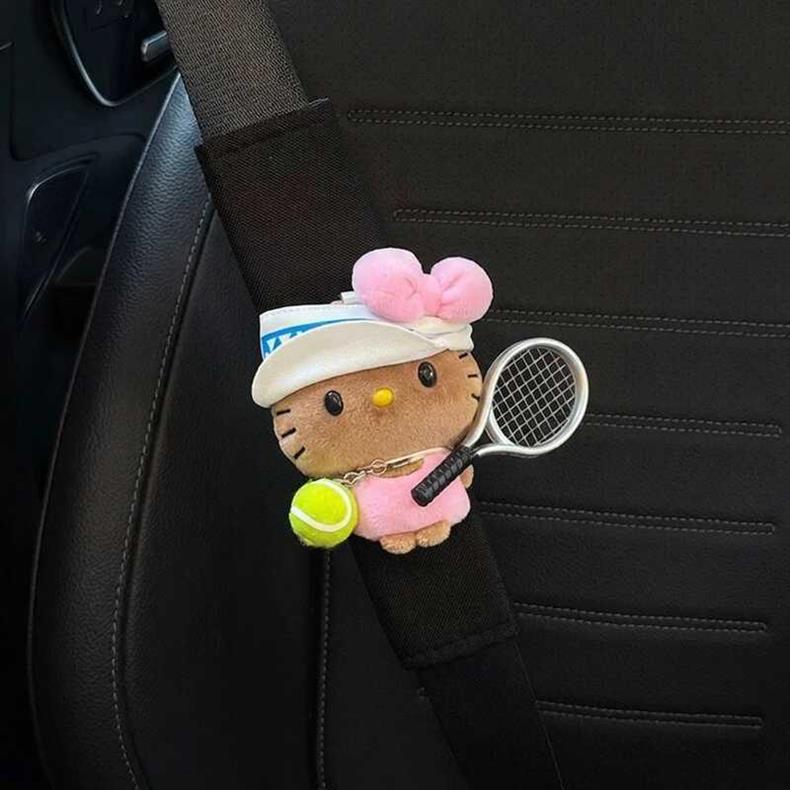 Car Seatbelt Shoulder Pads, Cute Kitty Anti-Wear Clothing Decorations for Car Seatbelts, Couple Set for Women