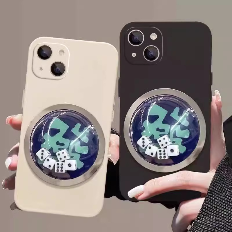 Interesting three-dimensional dice iPhone16promax Apple 15 mobile phone case 13 all-inclusive 14 silicone 12 sieve 11