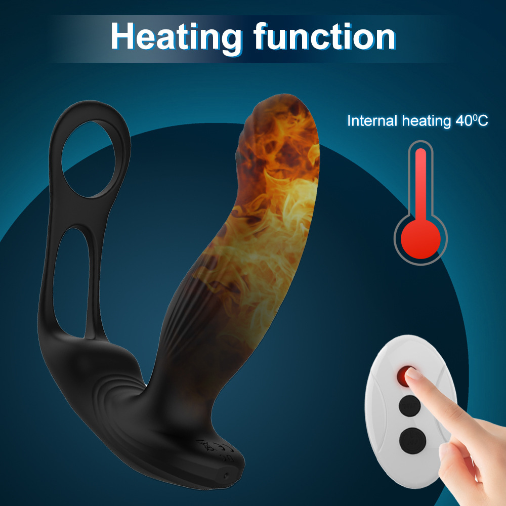 Warrior Prostata-Massagegerät mit Doppelring, Fernbedienung, Analplug, Unisex, Heizkammer, Vibrationsmasturbator_voghion.com