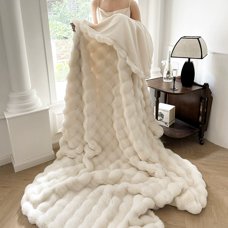 Плед из искусственного меха Fur blanket, поддельный мех Tucasna, большой пузырьковый, кожура дружественный тёплый плед, плед для дивана, плед от кондиционера