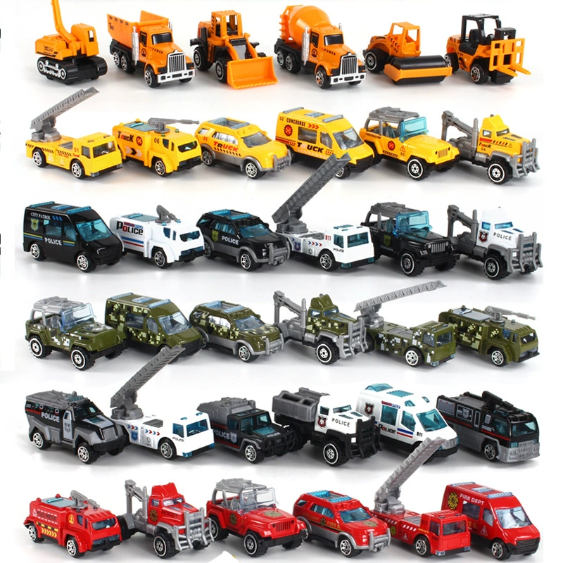 ( торговля), маленькая реалистичная toy car, сплав автомобиль, экскаватор, модель автомобиля, пожарная машина