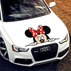 ミッキーマウスの車はミッキーのミニーのカップルの創意的な個性の車のドアを貼ってかわいい漫画のテールを貼って傷の装飾を貼ります。