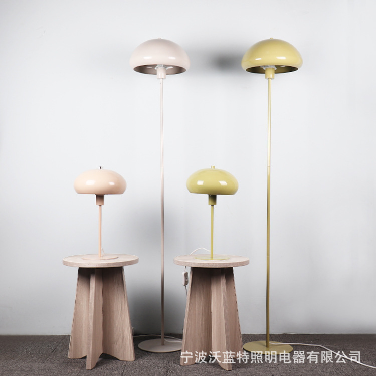 Fábrica directa de metal de barra recta hongo lámpara de piso, lámpara de escritorio