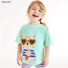 Little Buddy Western Style Short Sleeve Children's T-Shirt Summer Children's Apparel Unisex Cotton Short Sleeve Children's T-Shirt