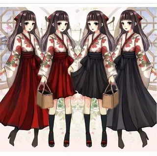 2024新改良汉服虞美人红茶花东方复古中国风套装少女cosplay班服
