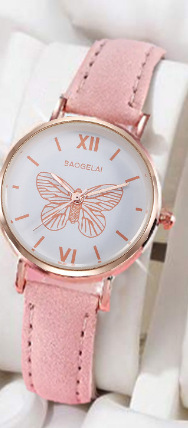 J nueva moda simple todo fósforo fresco señoras mariposa reloj traje