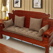 沙發毯厚加厚毛絨實木沙發墊現代簡約高檔布藝防滑紅木坐墊可定作