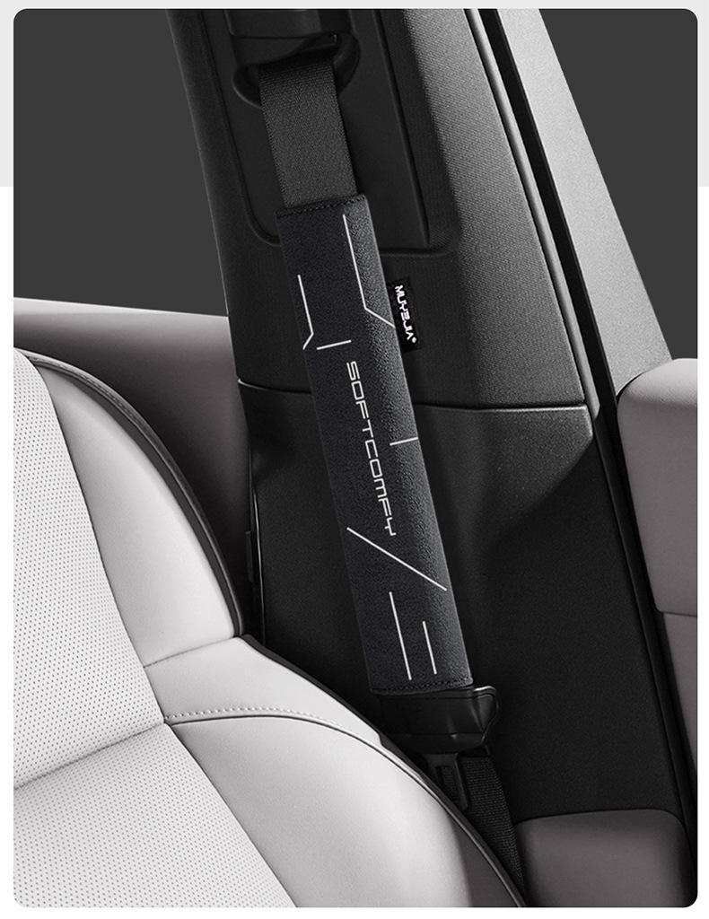 Car Seat Belt Shoulder Pads, Universal for All Seasons, Suede Seat Belt Protective Covers, Extended Anti-Wear, Comfortable Interior Accessories